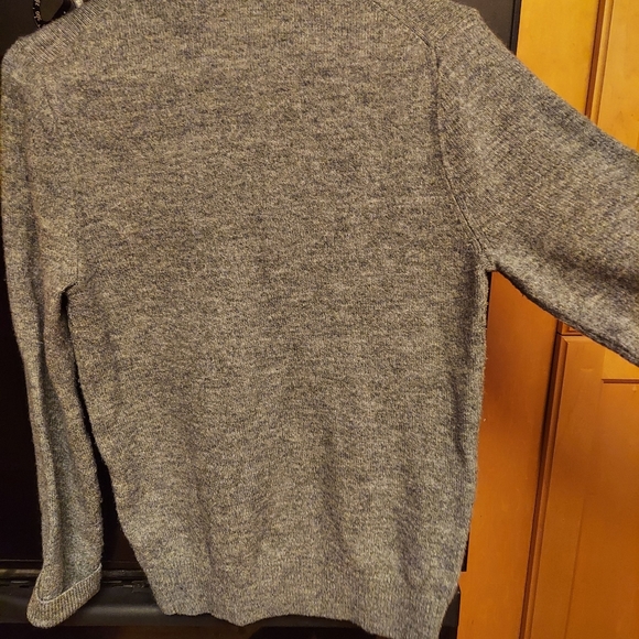 Abercrombie and fitch gray wool sweater quarter zip long sleeves small - Picture 3 of 4